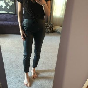 Zara black “leather” pants